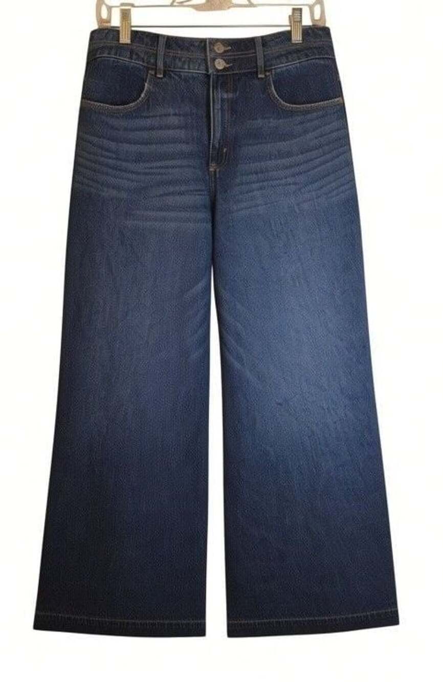 LOFT The Palazzo Wide Leg Denim Pants